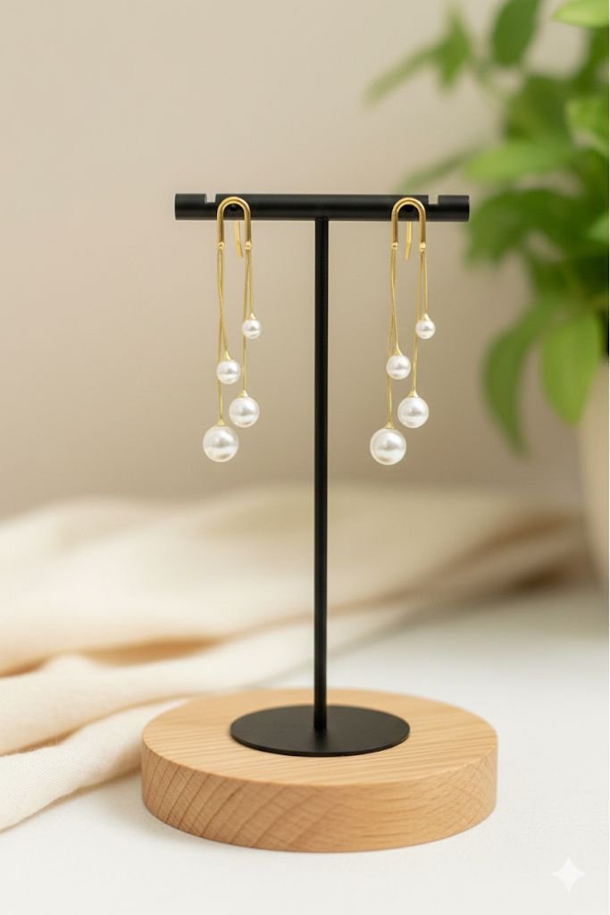 WhatsApp-Image-2026-03-10-at-3.06.53-PM.jpeg Elegant Gold Pearl Drop Earrings for Women | Minimalist Long Dangle Earrings - Image 1